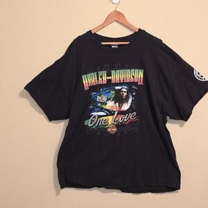 Harley-Davidson Black Tee with Colorful Graphic